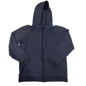 Mens Mountain Hardwear Navy Blue Long Sleeve Full Zip Hoodie Size XL